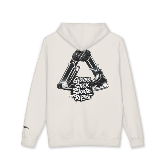 Glove Stick Skates Repeat Heavyweight Hoodie- Bold Design