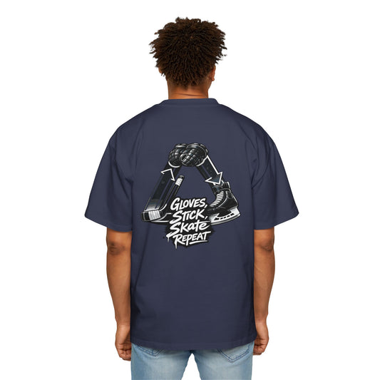 Glove Stick Skates Repeat Tshirt- Bold Design