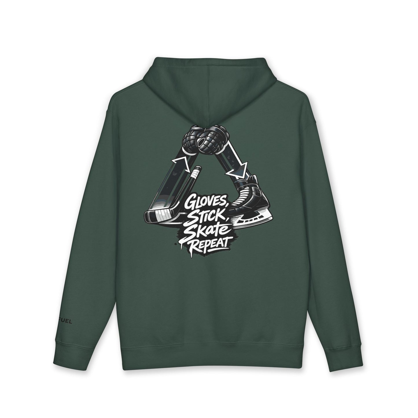 Glove Stick Skates Repeat Heavyweight Hoodie- Bold Design
