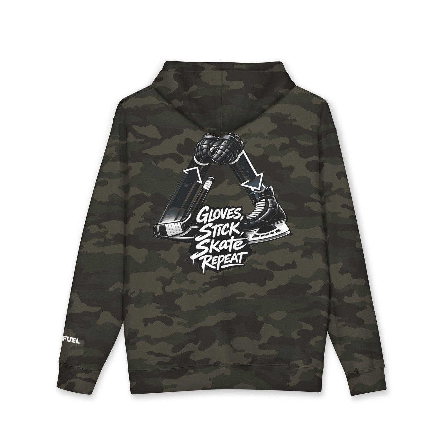 Glove Stick Skates Repeat Heavyweight Hoodie- Bold Design