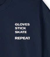 Gloves Stick Skate Repeat - Subtle Hockey T-Shirt
