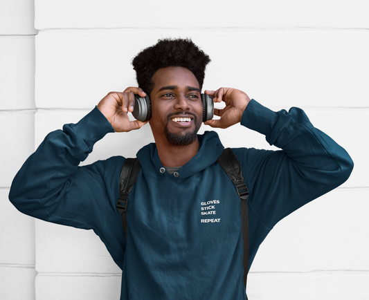Glove Stick Skates Repeat Heavyweight Hoodie- Subtle Design