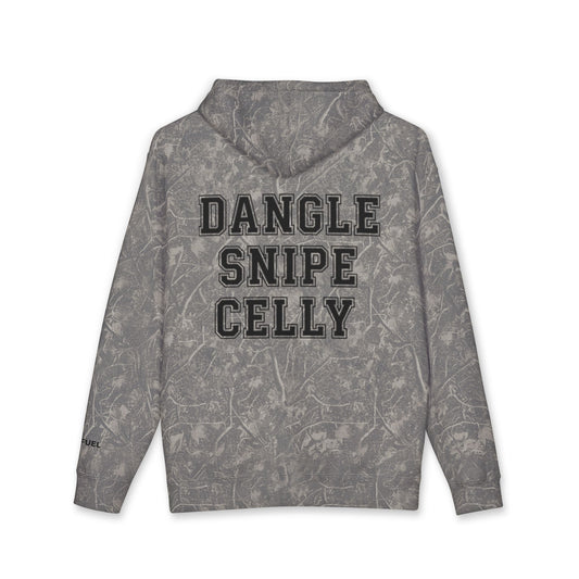 Dangle Snipe Celly Heavyweight Hoodie- Bold Design
