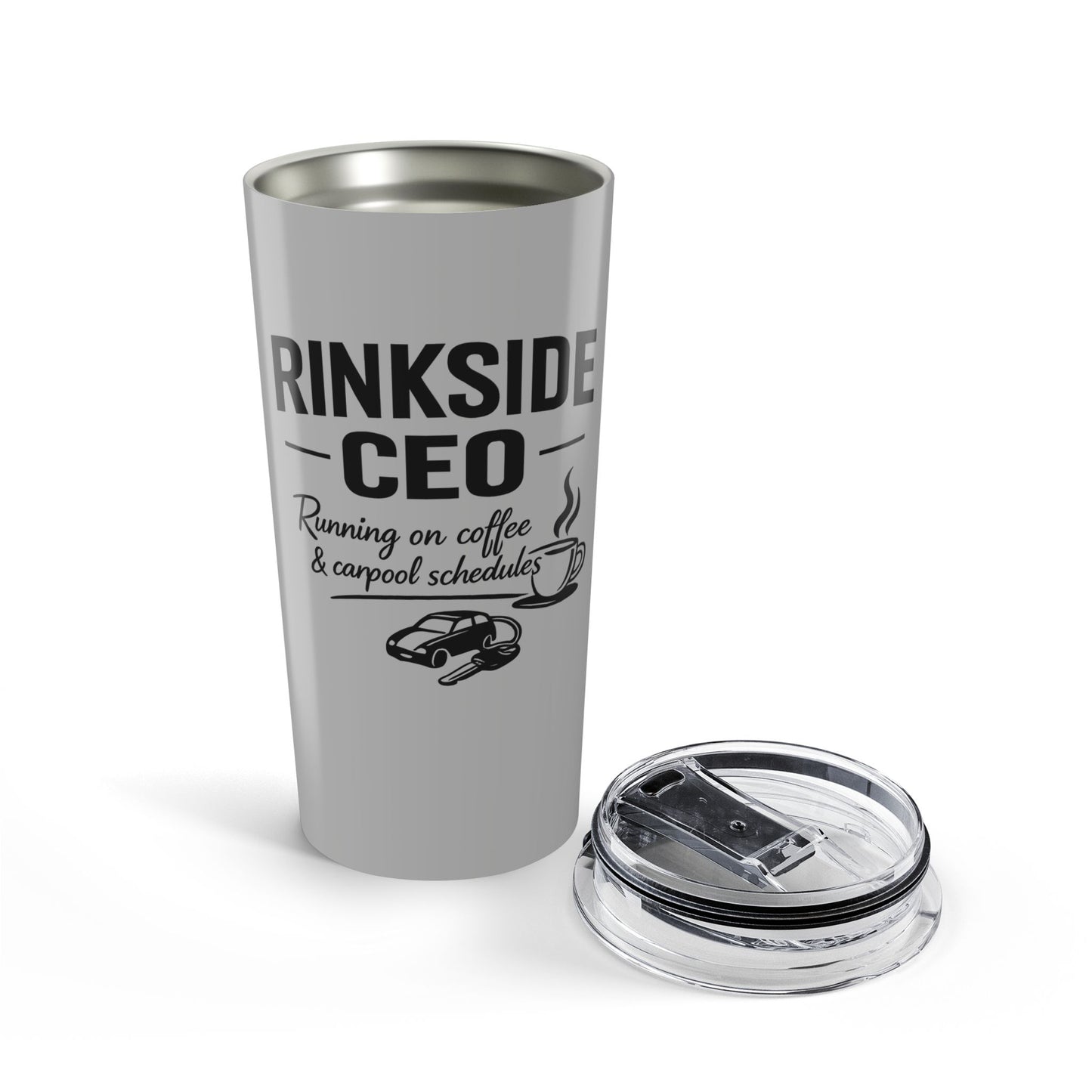 Drinkside CEO 20oz Tumbler - "Running on Coffee & Carpools" Travel Cup