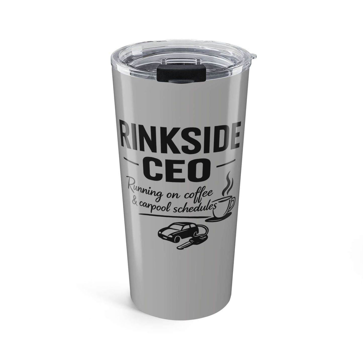 Drinkside CEO 20oz Tumbler - "Running on Coffee & Carpools" Travel Cup